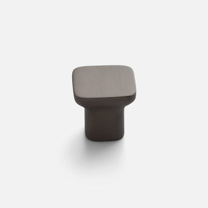 Front view of Cascade knob showcasing its sloping silhouette and oil rubbed bronze finish against a white background