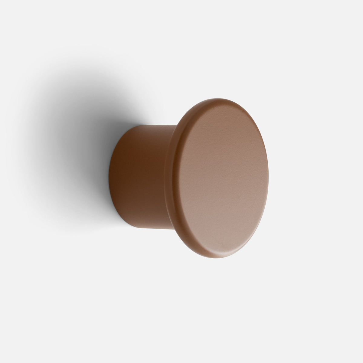 Front three-quarter view of Remy Single Hook showcasing its cylindrical form with a white background